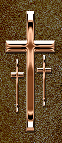 Bronze 3 Crosses Shimmer Brown